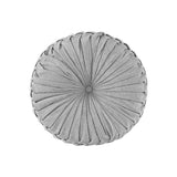 Intelligent Design Loretta Casual Poly Chenille Round Floor Pillow Cushion ID31-2033 Grey