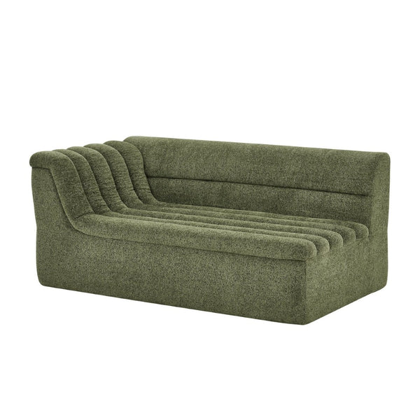 English Elm 106" Modular L-shaped Sectional Chenille Sofa Sculptural Low Profile Living Room Couch Green W1413S00126