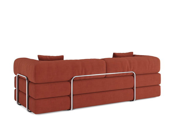 English Elm 78.8Inch Modular Sectional Sofa Bed - Convertible Orange Sofa For Small Spaces, Easy Care & Custom Layouts W3147P278113