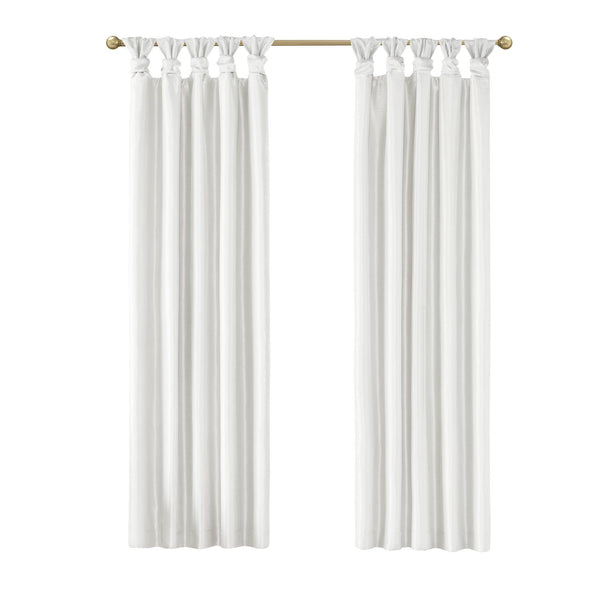 JLA Home Madison Park - Twist Faux Silk Lined Curtain Panel — OEKO‑TEX Luxury Drapes with DIY Twist Tab for Tailored Elegance 95 L x 50 W x 0.13H MP40-6367