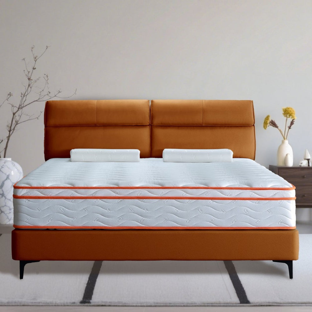 English Elm King Hybrid Mattress Euro Top Gel Foam Pocket Springs Medium Firm Lumbar Relief W3203P348790