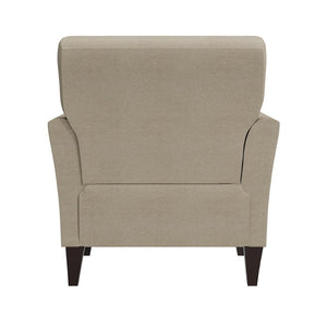 English Elm Dorset Barrel Accent Chair Velour Upholstery Solid Legs Compact Living Room Seating Wood B127P495070