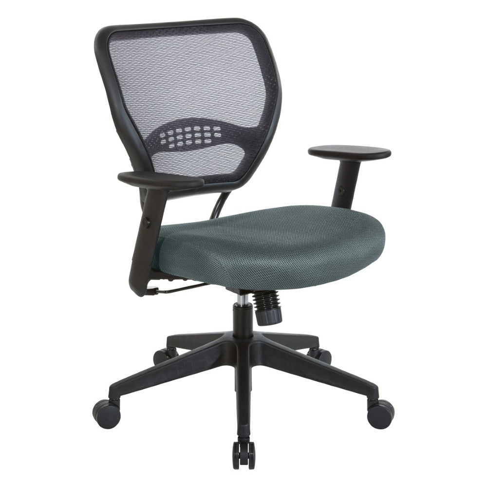 OSP Home Furnishings Professional Mesh Back Manager Chair with Lumbar Support Padded Seat and Synchro Tilt 5500-2M