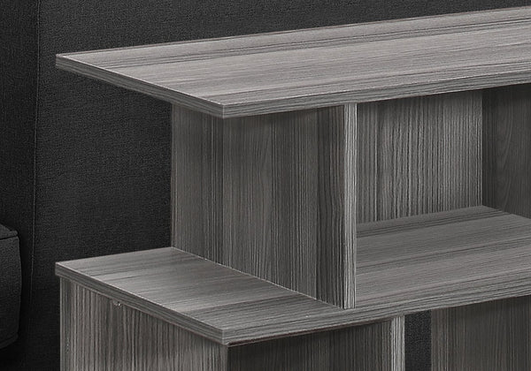 English Elm Accent Table Two Tier Narrow Black Laminate Metal Legs Modern Living Room Bedside B2710P219057
