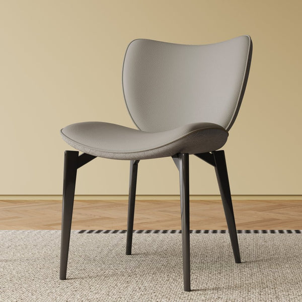 English Elm Dining Chairs Set of 2 Pu Leather Carbon Steel Frame Modern Kitchen Seating W2700P304811