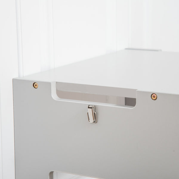 English Elm Qaba Kids 2-In-1 Kitchen Step Stool & Table Set With Chalkboard, Safety Rail For Toddler Playtime W2225P200573-GIGA