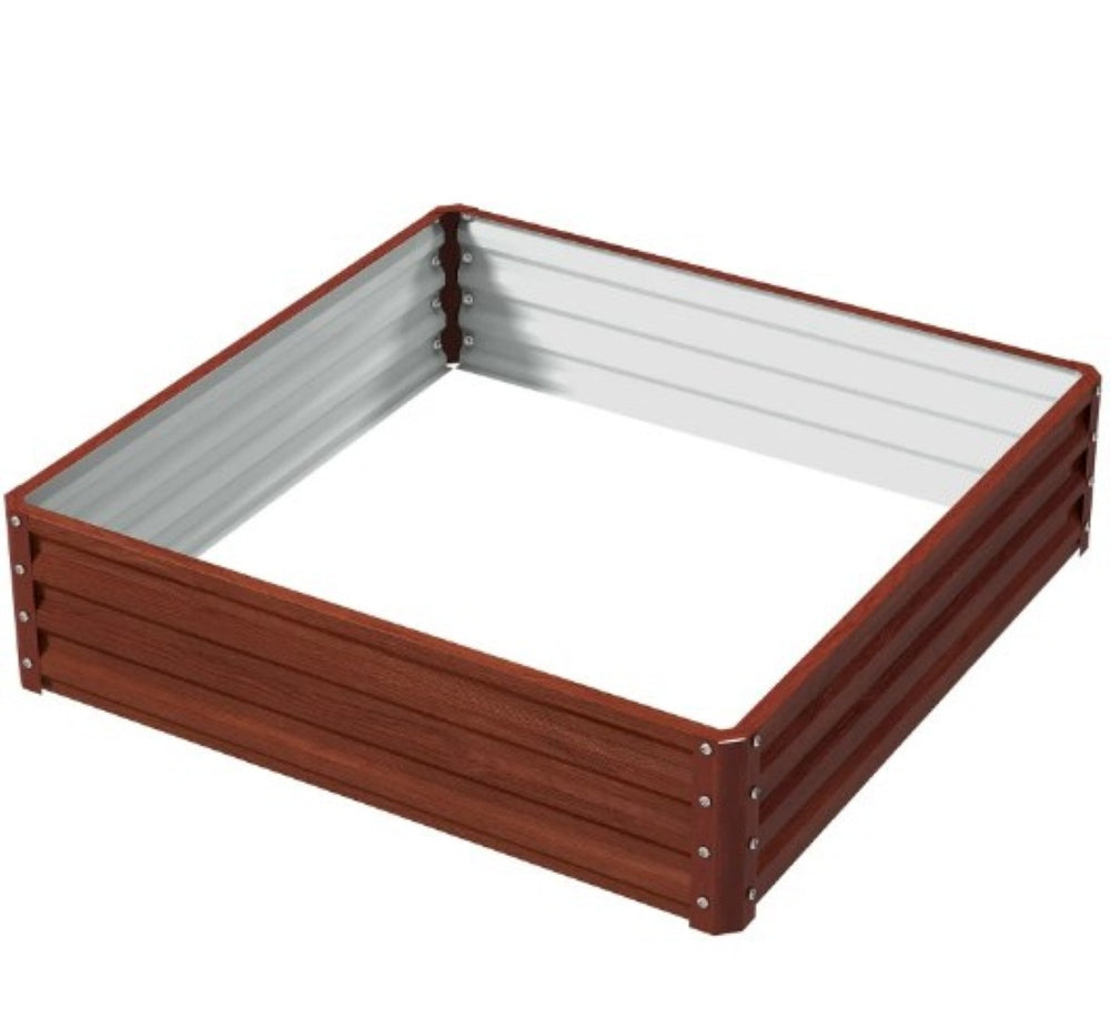 English Elm Outdoor Raised Planter Box with Drainage Reservoir for Herbs Vegetables Balcony T3971P423507