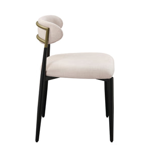 English Elm Jaramillo Upholstered Contemporary Side Chair Set of 2 with Metal Frame, Comfortable Foam Seating Beige 31 L x 24 W x 24 H B2726P287295