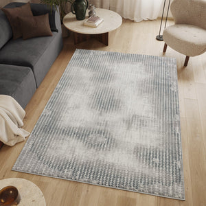 English Elm Geometrix Gray Area Rug 7'10" X 10'6" - Contemporary Geometric Design For Modern Homes & High-Traffic Areas B186P316810