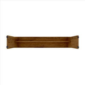 English Elm Nomad Rustic Dining Bench in Natural Finish — 68" Wood-Grain Protouch Seat, 550 lb Capacity, 2-Person B365P398540