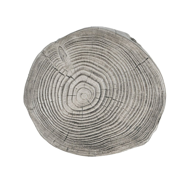 English Elm Mgo Tree Stump Side Table Lightweight Concrete Gray Wood Grain Finish Outdoor Indoor N776P372339G