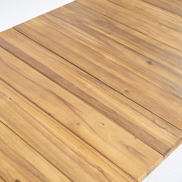English Elm Visola Solid Acacia Outdoor Dining Table Seats 8 Teak Finish Patio Garden N775P367562T