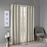 SunSmart Maya Casual Printed Heathered Blackout Grommet Top Curtain Panel SS40-0032 Taupe