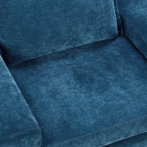 English Elm Christopher Knight Home® - Chenille Oversized Armchair with Thick Cushion and Wide Armrests, Ergonomic Back for Cozy Living Spaces Blue N763P314419C