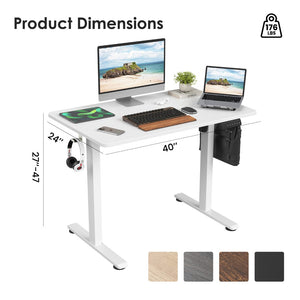 English Elm Stary Electric Standing Desk With Splice Board - Adjustable Height For Home Office Comfort & Productivity T3623P339387-GIGA