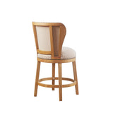 Madison Park Stewart Transitional Upholstered 360 Degree Swivel Counter Stool 25" H MP104-1212 Tan