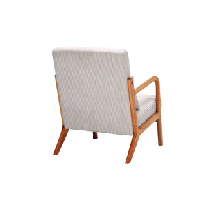 English Elm Mid-Century Upholstered Accent Chair with Pillow, Ergonomic Solid Wood Frame for Living Room W2989P241862