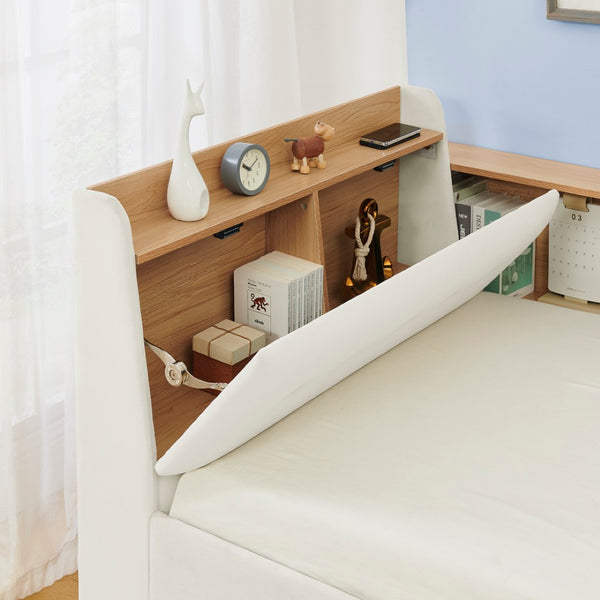 English Elm Twin Size Velvet Daybed With Trundle, Storage Headboard & Wireless Charging - Stylish & Functional! W1413S00111-GIGA