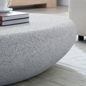English Elm 55.12''fiberglass Elliptical Coffee Table Faux Stone Matte Finish Low Profile Living Room W2582P407289