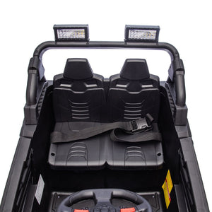 English Elm 24v 400w Kids Electric Utv Ride on with Remote Bluetooth Led Suspension Cockpit Blue W1578P284296