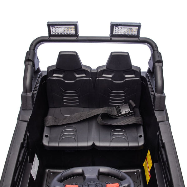 English Elm 24v 400w Kids Electric Utv Ride on with Remote Bluetooth Led Suspension Cockpit Blue W1578P284296