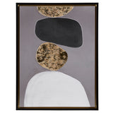 INK+IVY Neutral Stones Modern/Contemporary Figural 2-piece Framed Canvas Wall Art Set II95C-0160 Black