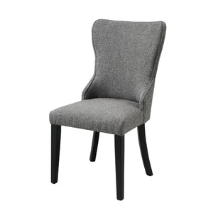 English Elm Marioly Gray Boucle Side Chair Set of 2 — Padded Upholstery, Ash Veneer Legs, Modern Comfort Design B2726P313156