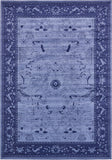 Unique Loom La Jolla Floral Machine Made Floral Rug Blue, Navy Blue 9' 10" x 13' 0"