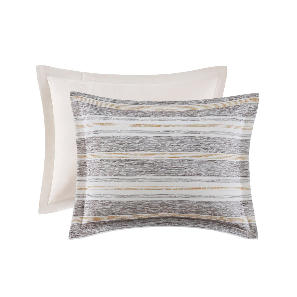 JLA Home Madison Park Signature - Oversized Chenille Jacquard Striped Comforter Set — Plush Textured Stripes, Hypoallergenic Fill, Layered Style 96 L x 110 W x 1.5H MPS10-516