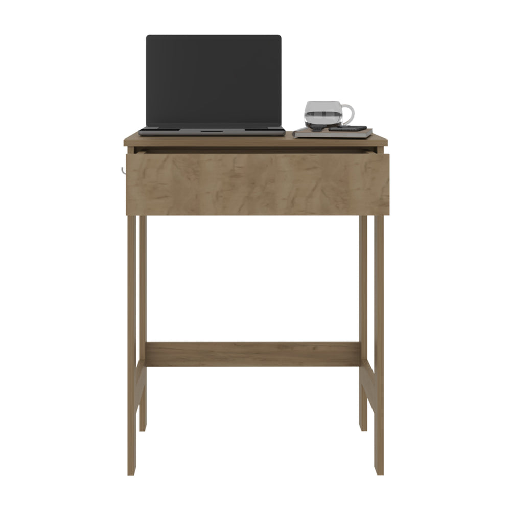 English Elm Hills Oak Computer Desk with 2 Side Shelves, Spacious Worksurface, Kronos Ash Finish, Compact Durable Design B070P368096