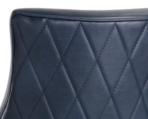 Sunpan Florence Dining Chair Set of 2 - Elegant Fabric, Rustic Bronze Frame, Diamond Stitched Back Design Bravo Admiral