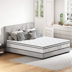 English Elm King Size Hybrid Mattress - 12 Inch Medium-Firm Support With Pocketed Coils For Ultimate Comfort W2889P310473