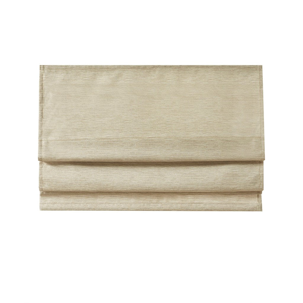 English Elm Printed Faux Silk Room Darkening Cordless Roman Shade with Thermal Backing, OEKO‑TEX Certified Energy Efficient Window Covering taupe 6.04 L x 11.42 W x 7.48 H B03598313