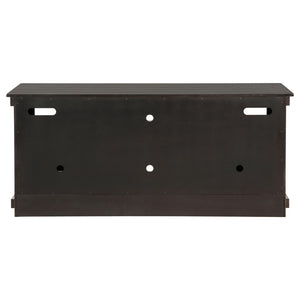 English Elm Castleton Farmhouse Pine Media Console with Six Compartments for Living Room Entertainment Dark Brown B062P448014