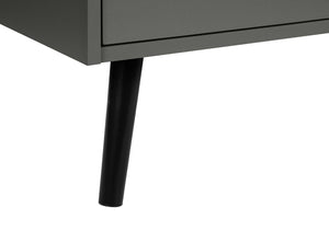English Elm Accent Side Table Rustic Grey Laminate Compact Storage Cabinet Transitional Bedroom Grey B2710P461707
