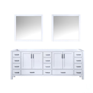 English Elm White Double Bath Vanity Set With Mirrors - 84" Wide Elegant Storage Solution For Modern Bathrooms B2731S00563-GIGA