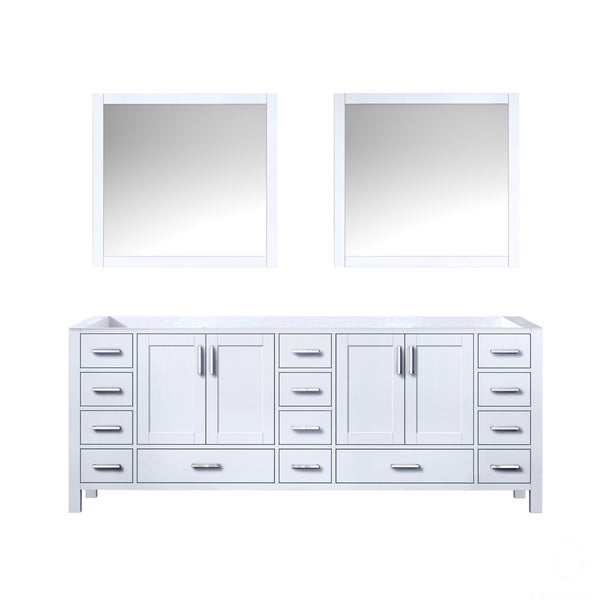 English Elm White Double Bath Vanity Set With Mirrors - 84" Wide Elegant Storage Solution For Modern Bathrooms B2731S00563-GIGA
