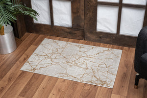 English Elm Elegance Gold 2 Ft. X 3 Ft. Area Rug – Soft, Durable, Stain-Resistant Design For High-Traffic Spaces B186P181039