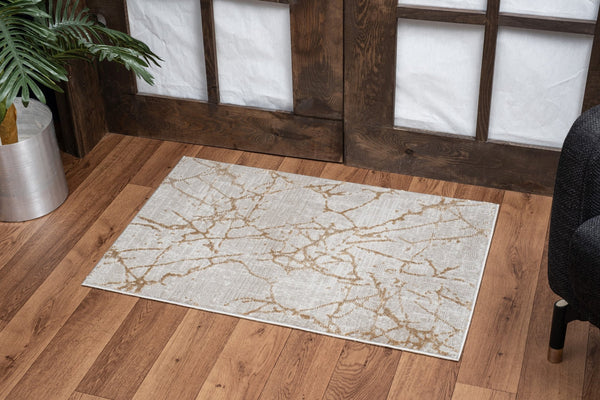 English Elm Elegance Gold 2 Ft. X 3 Ft. Area Rug – Soft, Durable, Stain-Resistant Design For High-Traffic Spaces B186P181039