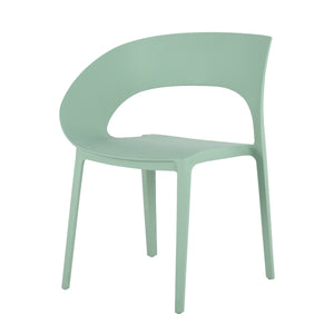 English Elm Haze Haze Green Polypropylene Chair Set of 4 — Weatherproof, Ergonomic, Stackable, Assembly-Free, 330lb Capacity W3450P322880
