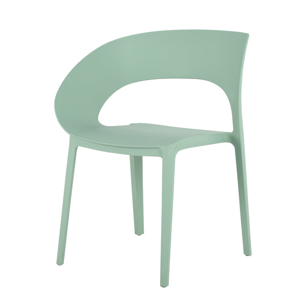 English Elm Haze Haze Green Polypropylene Chair Set of 4 — Weatherproof, Ergonomic, Stackable, Assembly-Free, 330lb Capacity W3450P322880