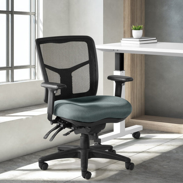 OSP Home Furnishings Progrid® Ergonomic Mid Back Mesh Office Chair with Lumbar Support and Pneumatic Height Adjust 92893-2M
