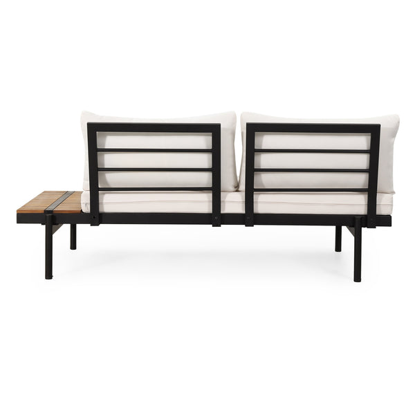 English Elm Christopher Knight Home® - Theo 2-Seater Sofa - Right Side, Modern Compact Design With Acacia Wood Accents & Water-Resistant Cushions 71399.00RCRM