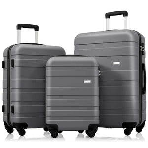 English Elm Luggage Set 3 Piece Abs Hardshell Spinner Suitcase with Tsa Lock Lightweight Travel N726P308259Z