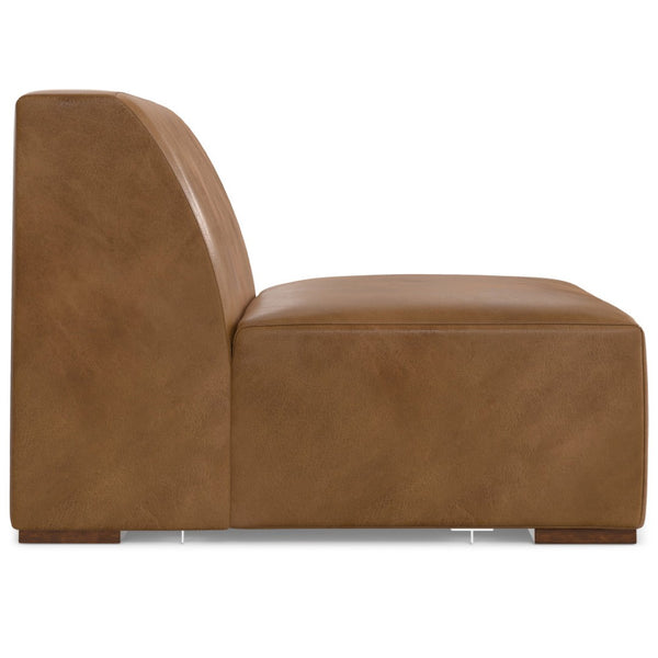 English Elm Rex Center Sofa Module - Versatile Armless Chair In Caramel Leather For Modern Living Spaces & Comfort B136P199250-GIGA