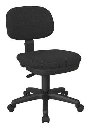 OSP Home Furnishings Basic Task Chair with Pneumatic Height Adjustment and Lumbar Support for Home Office Shale SC117-295