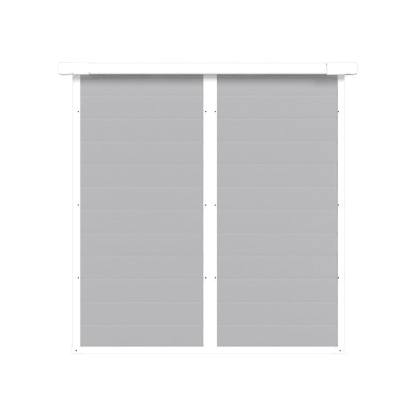 English Elm 6x6 Ft Resin Outdoor Storage Shed with Floor Lockable Doors Window and Vents W1598S00017