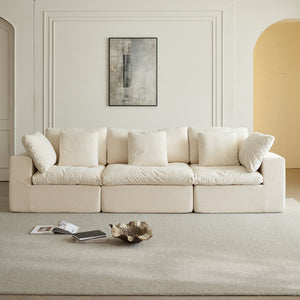 English Elm Modular Sectional Sofa - Space-Saving Minimalist Design, Comfy Sleeper For Modern Living Rooms & More W3622S00003