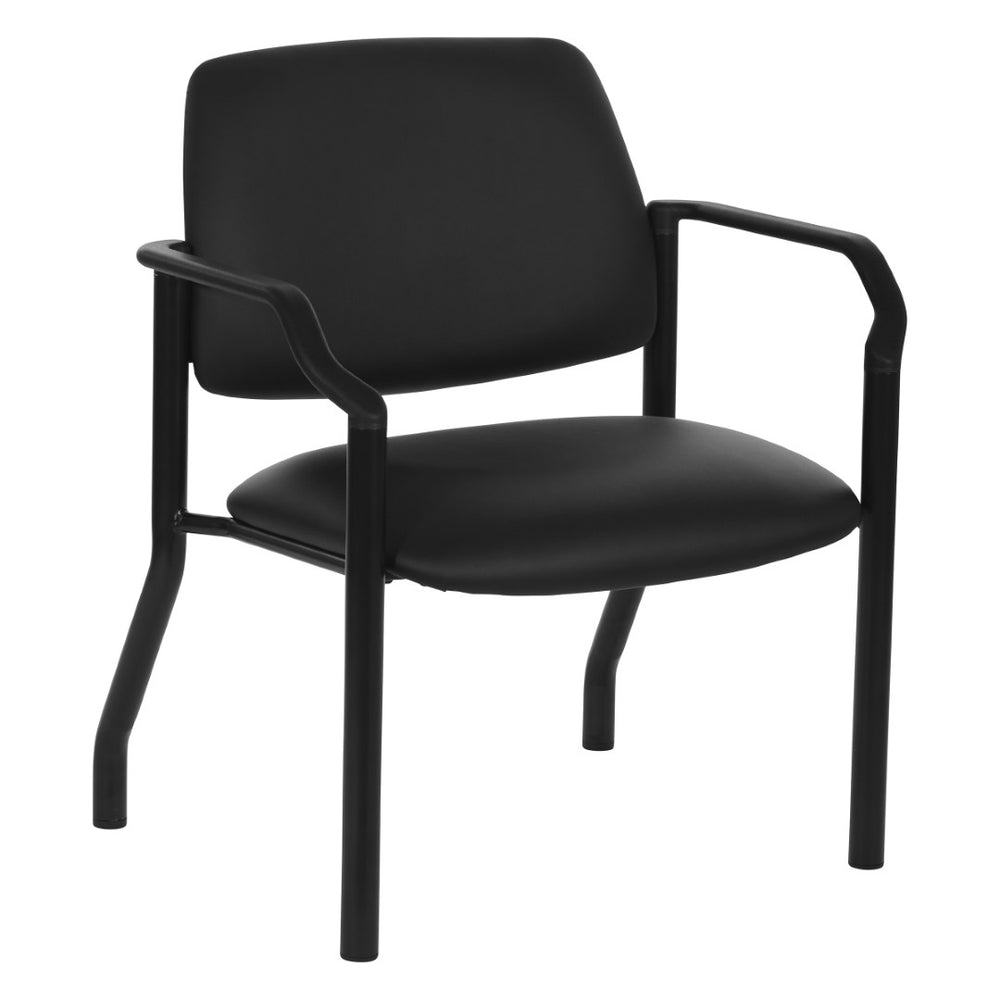 OSP Home Furnishings Big and Tall Guest Chair with Reinforced Metal Frame for Office Reception Waiting Rooms 55052B-R107