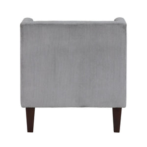 English Elm Modern Dark Gray Corduroy Accent Chair with Pillow - Plush Upholstered Seat, Mid-Century Style, 27.5"x30" B011P287472